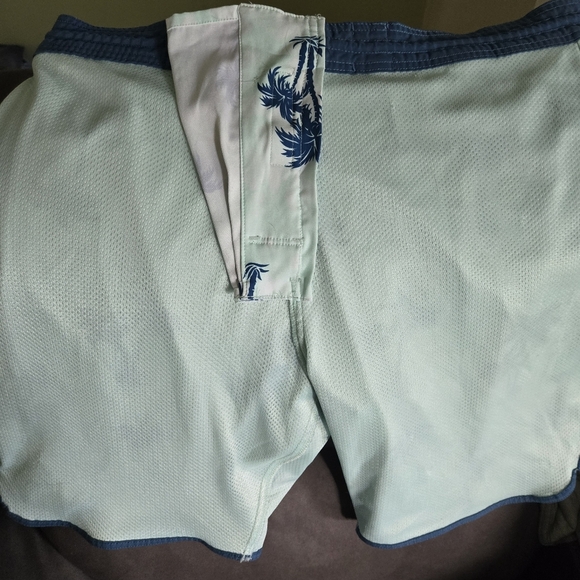 Old Navy Blue Palm Tree Print Board Shorts Swim Trunks Men's 36 - Picture 6 of 8